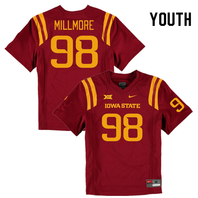 Youth #98 Iowa State Cyclones College Football Jerseys Stitched Sale-Cardinal